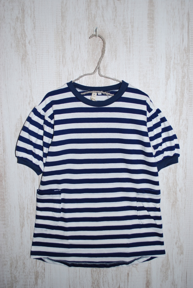 【70%OFF】honey two　パフスリーブボーダーチュニック（100センチ）