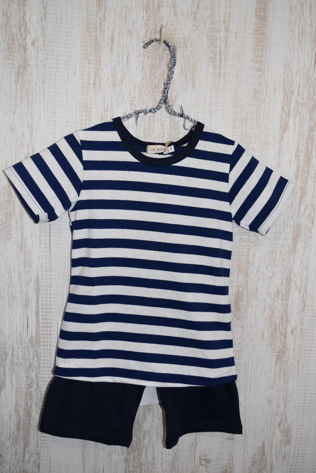 【50%OFF】LE SCION  半袖パジャマ　ネイビー（90センチ）