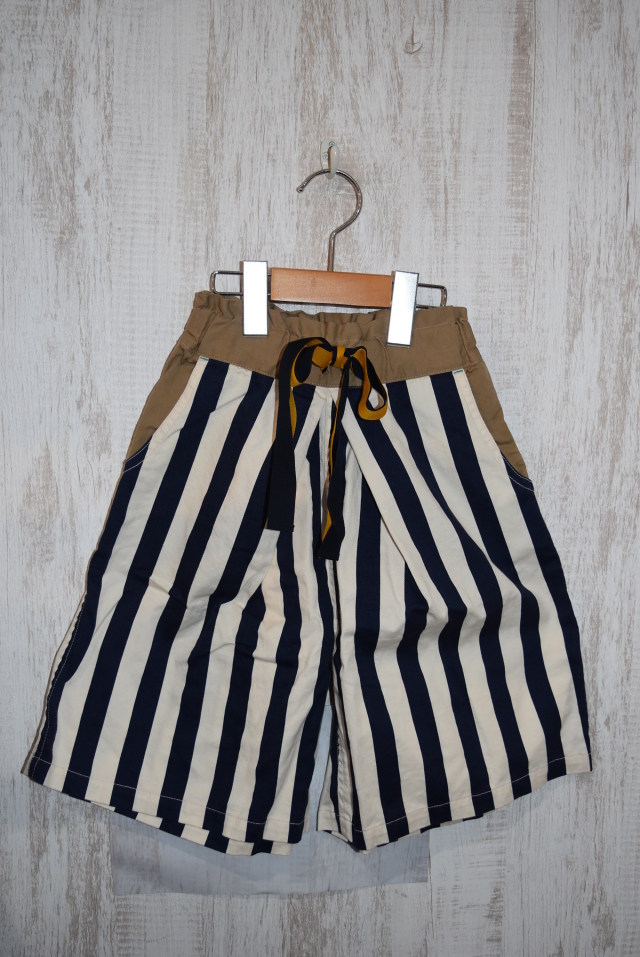 【70%OFF】Mein Heim  6分丈ハカマパンツ　ネイビー（110センチ）