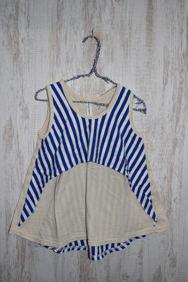 【70％OFF】FABRIQ REPORT 　切替ドレープフリルカットソー　オートミール（140センチ）