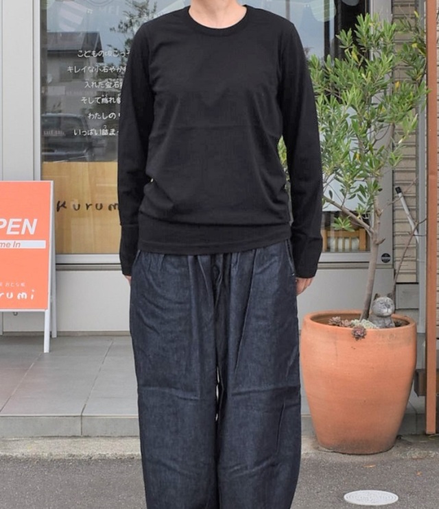 【50%OFF】prit　47/2サイロプレミアム天竺クルーネック（ブラック）