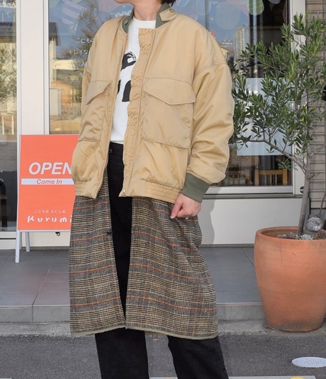 【50%OFF】Go To Hollywood  レングス ギャップ ARMY ジャケット　ベージュ（レディース） #大人冬アウター