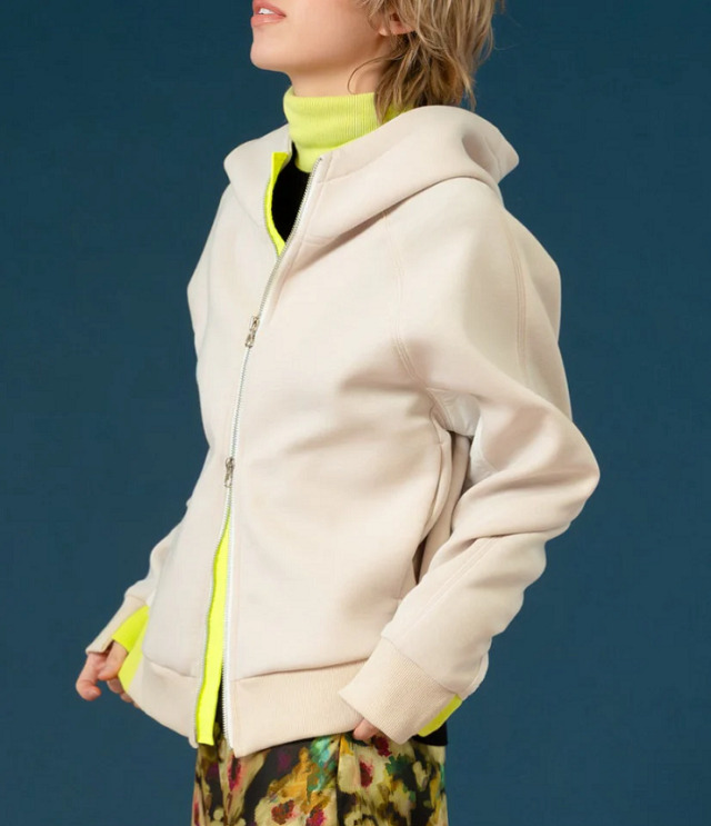 【20%OFF】Kittle.　ボンディング ZIP パーカー（アイボリー） K256-62264