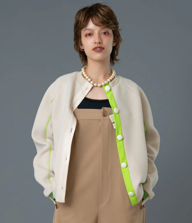 Kittle.　ボンディング カーディガン（ライトベージュ） K261-62287