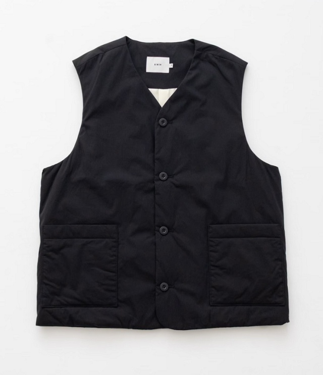 【40%OFF】RINEN  綿ナイロンタイプライター(中綿ボンディング) ベスト（ブラック） R27601