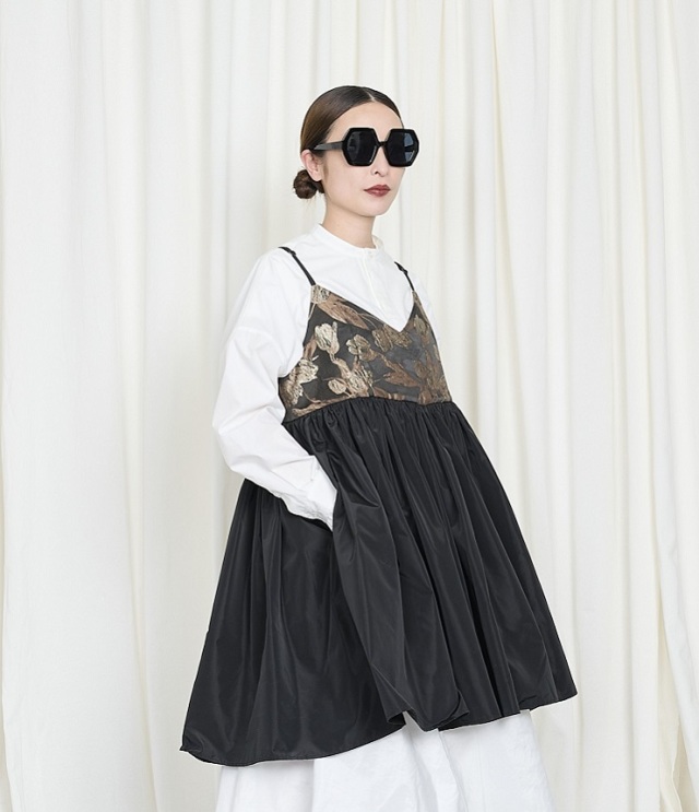 THOMAS MAGPIE　タフタキャミワンピース（ブラック） 2253401