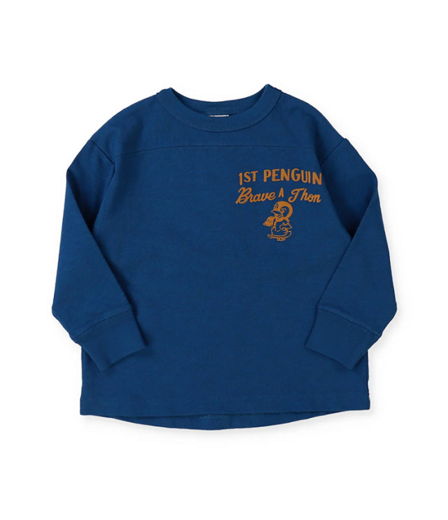 DENIM DUNGAREE　天竺 PENNIE TEE　ネイビー （105、115センチ）　22580403