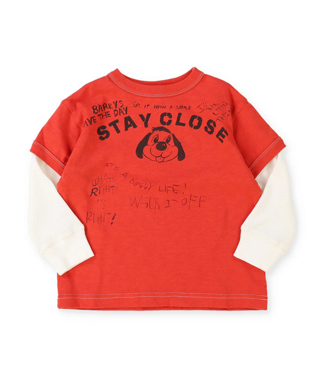 DENIM DUNGAREE　天竺 STAY CLOSE TEE　オレンジ　22580410