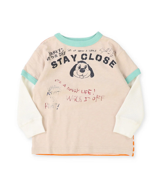 DENIM DUNGAREE　天竺 STAY CLOSE TEE　ベージュ　22580410
