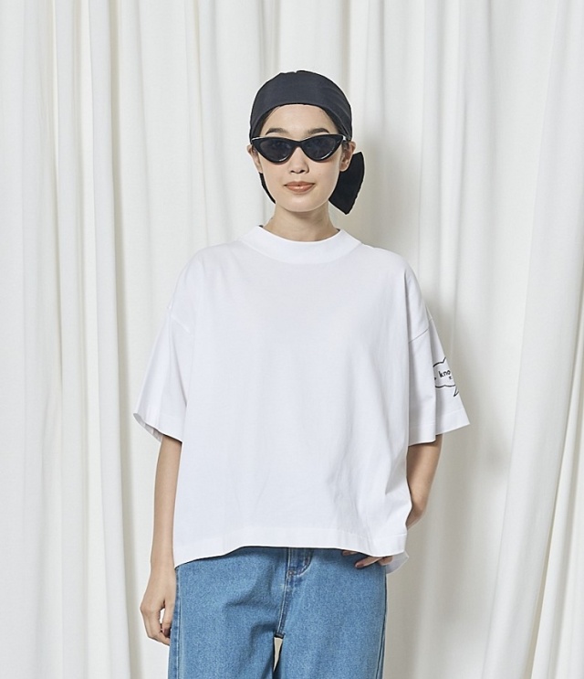 THOMAS MAGPIE　エンブロイダリー BIG Tシャツ（ホワイト）  2261806