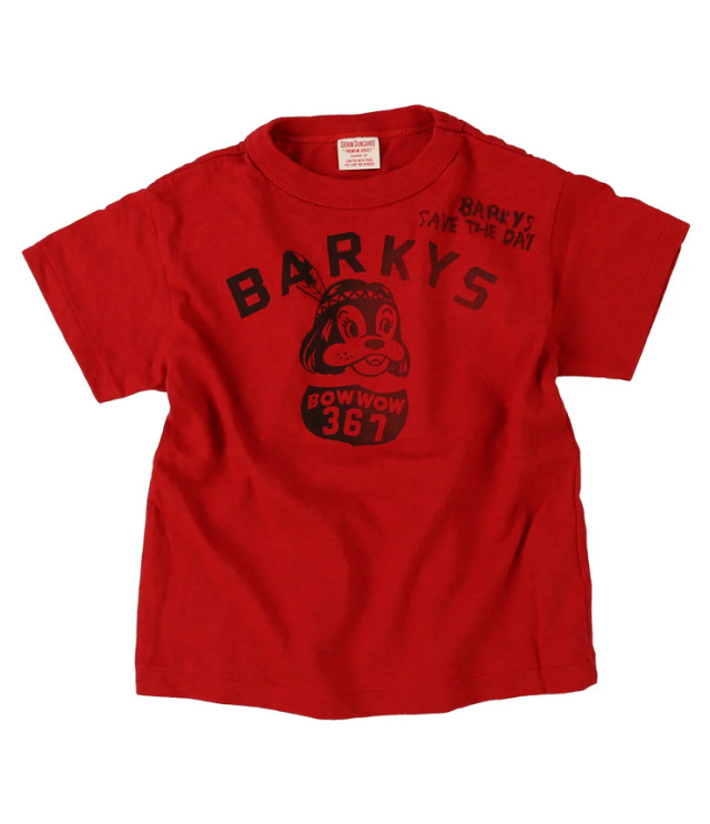 DENIM DUNGAREE　天竺 BARKYS  TEE　ダークレッド   22620406