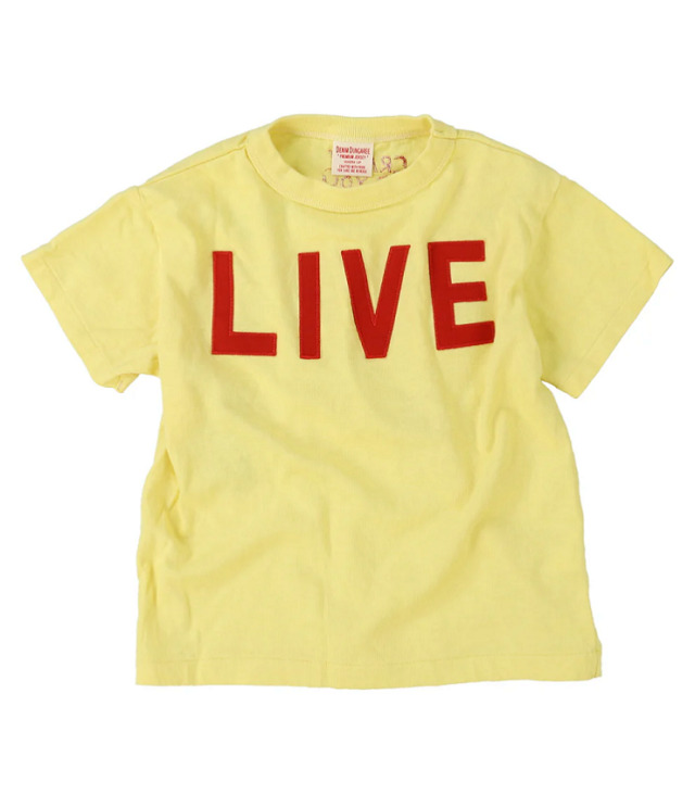 DENIM DUNGAREE　天竺 LIVE  TEE　イエロー （105、115センチ）  22620408