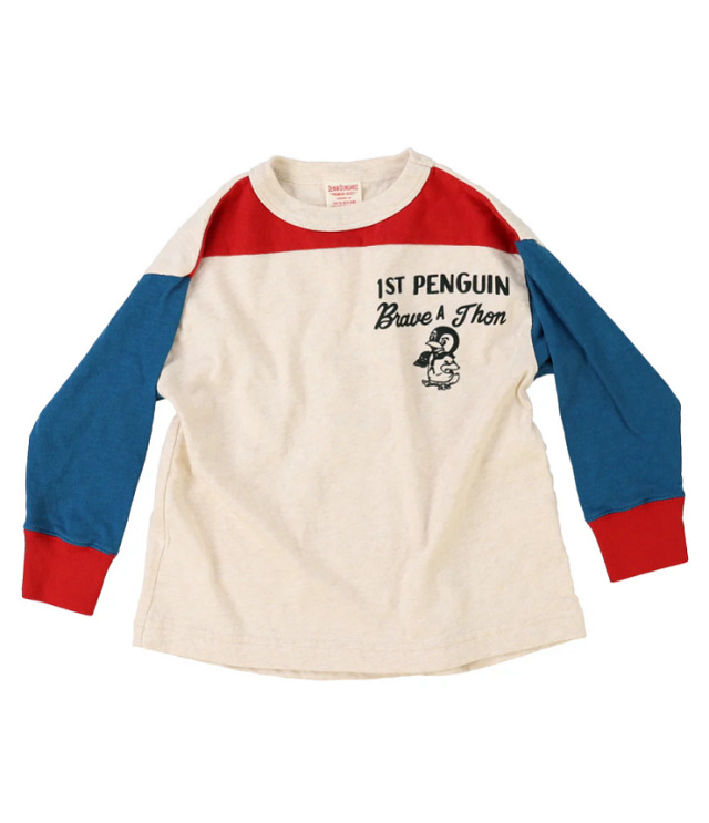 DENIM DUNGAREE　天竺 ワッペン PENNIE TEE　オフホワイト（105～125センチ）  22620410