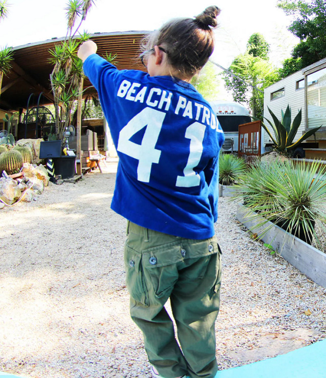 DENIM DUNGAREE ビンテージ天竺 41 TEE ブルー(105、115センチ) 22620414