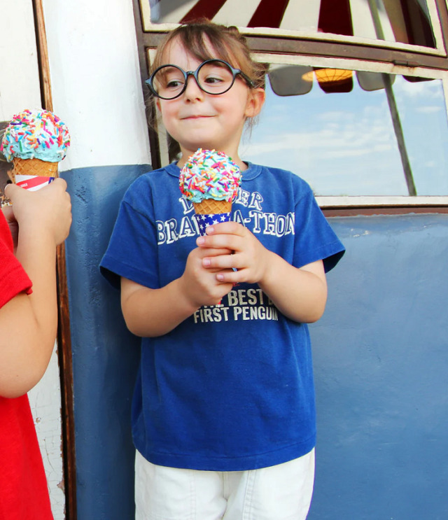 DENIM DUNGAREE ビンテージ天竺 PENNIE LEADER TEE ブルー 22620415