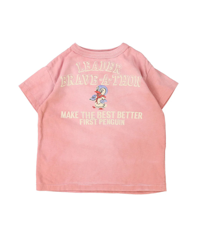 DENIM DUNGAREE ビンテージ天竺 PENNIE LEADER TEE ピンク 22620415