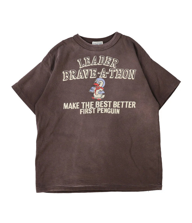 DENIM DUNGAREE ビンテージ天竺 PENNIE LEADER TEE ブラック(レディース) 22620415