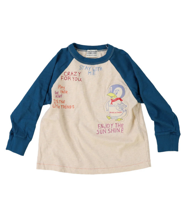 DENIM DUNGAREE　天竺 STAY WITH ME  TEE　オフホワイト  22620417