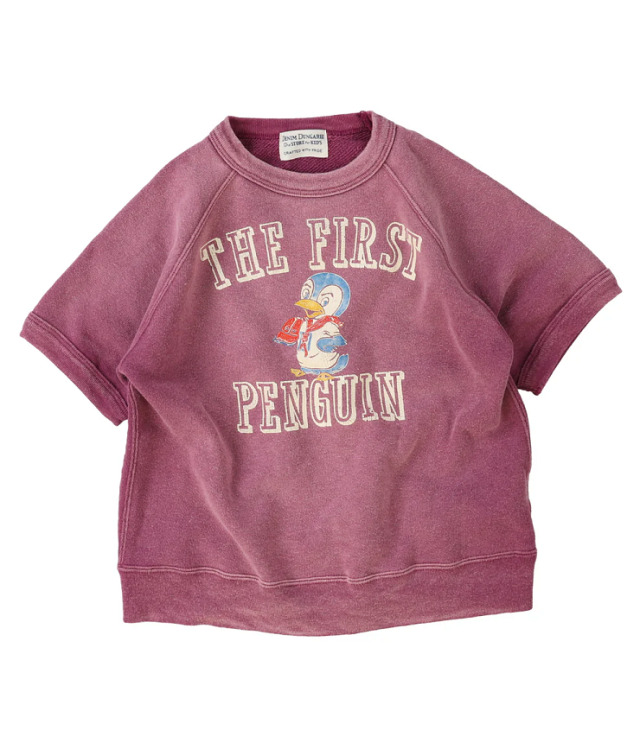 DENIM DUNGAREE　ビンテージ裏毛 PENNIE S/S スウェット　パープル（105、115センチ）  22620420