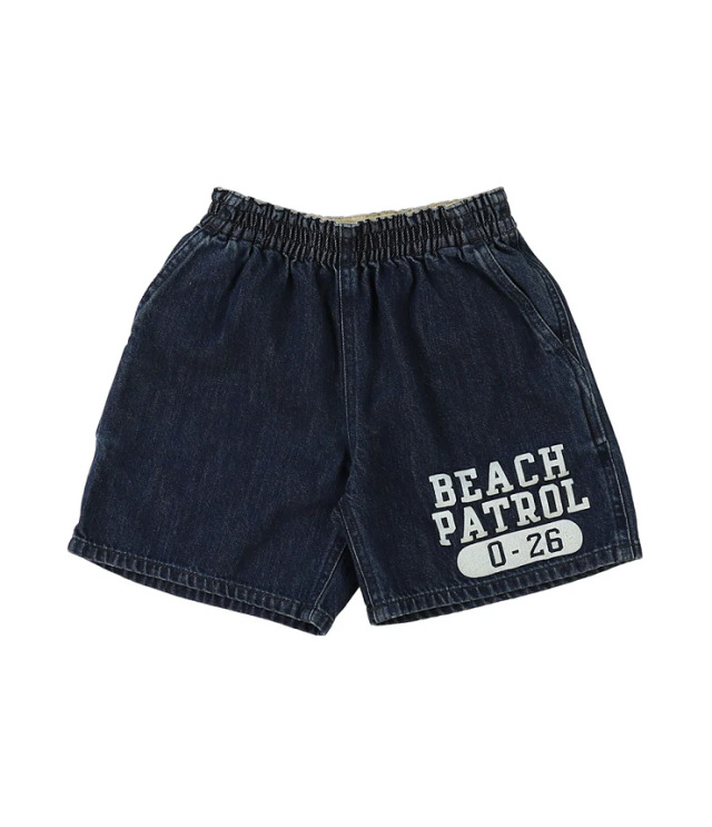 DENIM DUNGAREE　8.5OZデニム ビーチ ショートパンツ　ネイビー（105～135センチ）  22620634