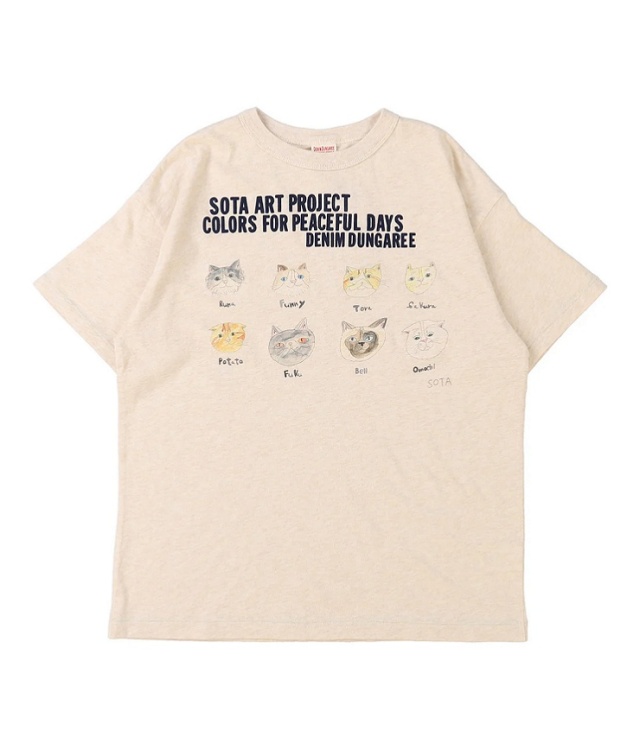 DENIM DUNGAREE　天竺 DD SOTA ART TEE　オフホワイト（レディース）  2261451