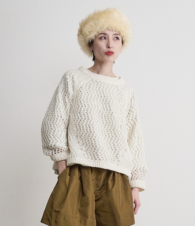 THOMAS MAGPIE　メッシュニット（ホワイト）  2263707