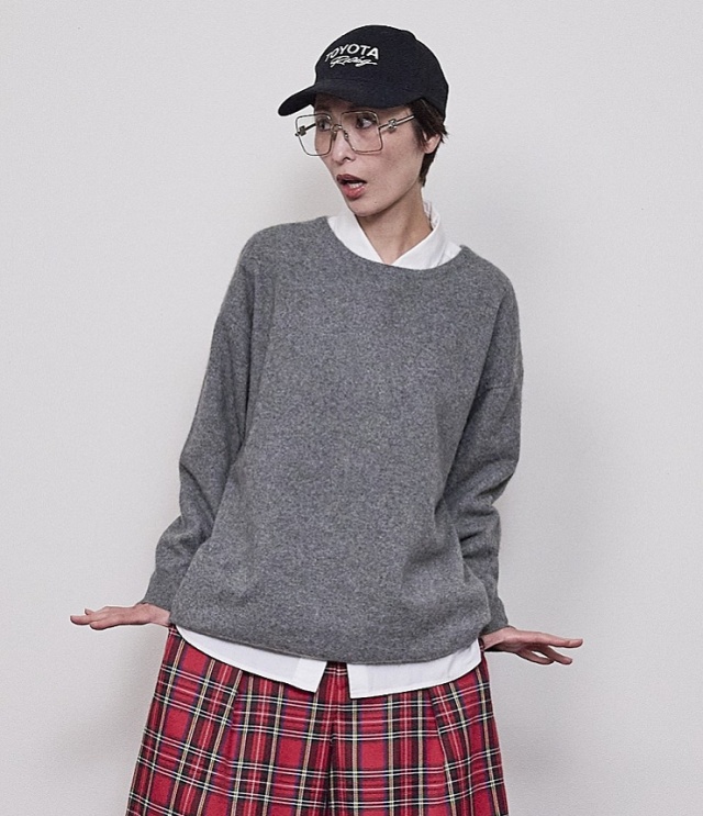 【先行予約】THOMAS MAGPIE　ウールカシミヤプレーンニット  226753