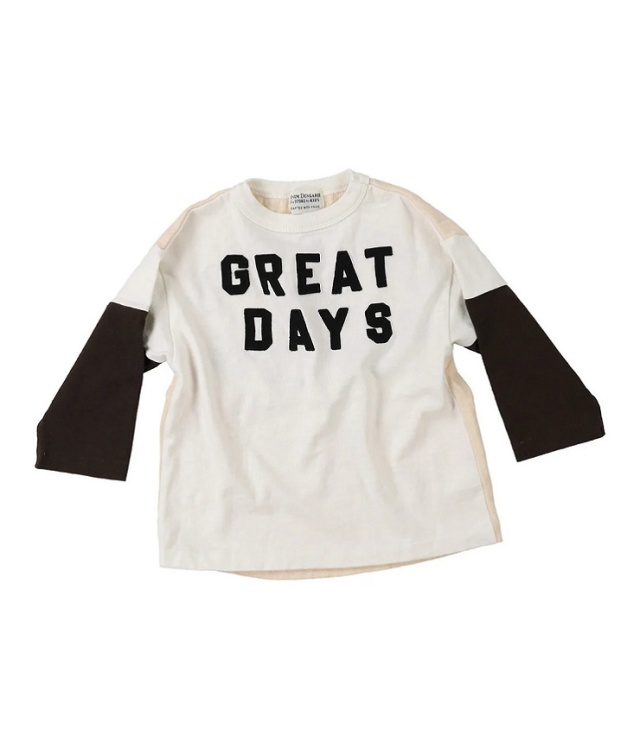 DENIM DUNGAREE　天竺 31  L/S TEE　ブラック（115～135センチ）  22680409