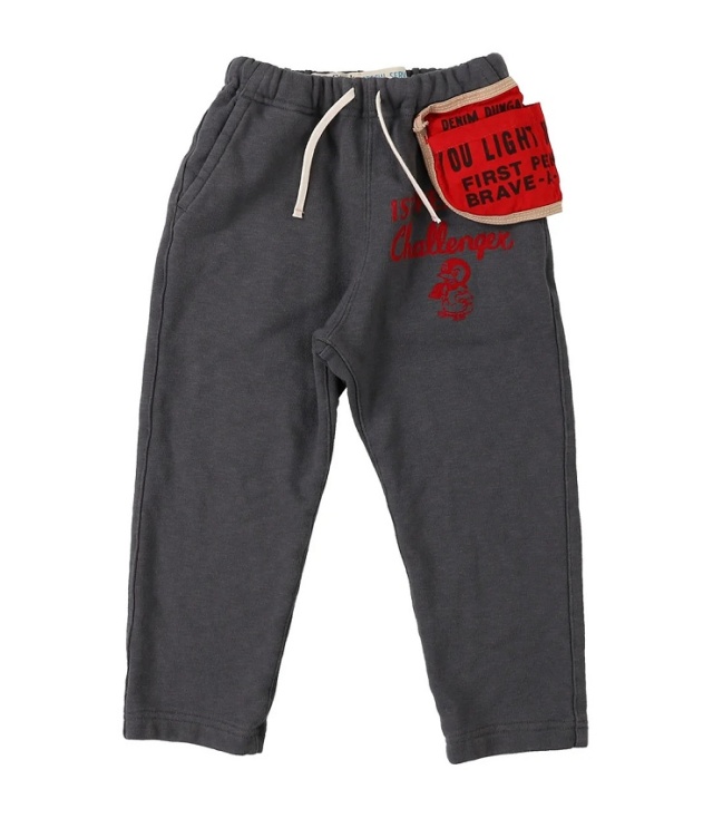 DENIM DUNGAREE 裏毛 PENNIE エプロン パンツ ブラック(115、125センチ) 22680500