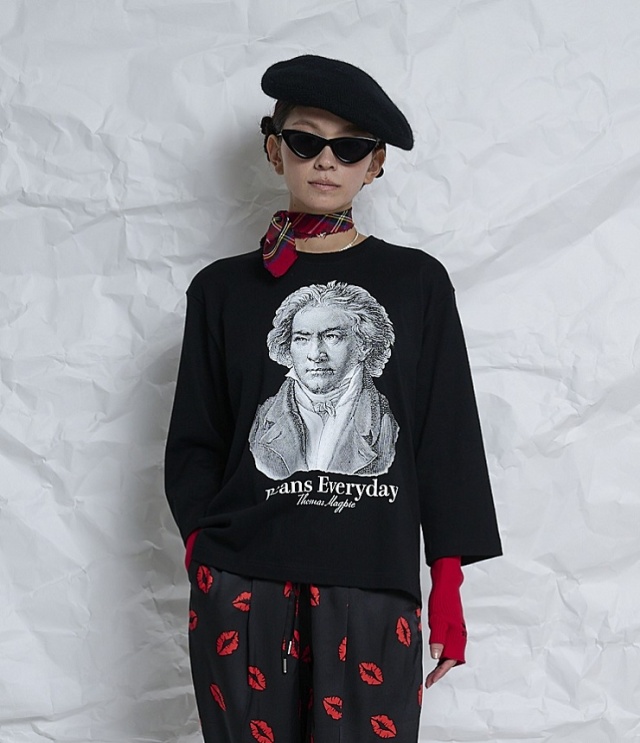 【先行予約】THOMAS MAGPIE　ロングスリーブTシャツ ベートーヴェン  2271912