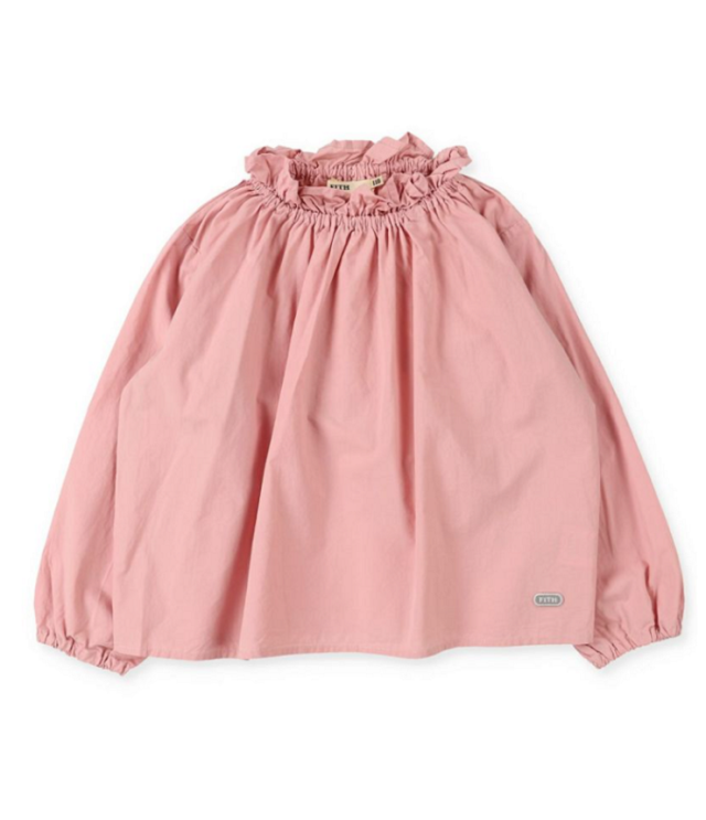 【50%OFF】FITH　タイプライター コットン 長袖フレアブラウス　ピンク（80センチ）