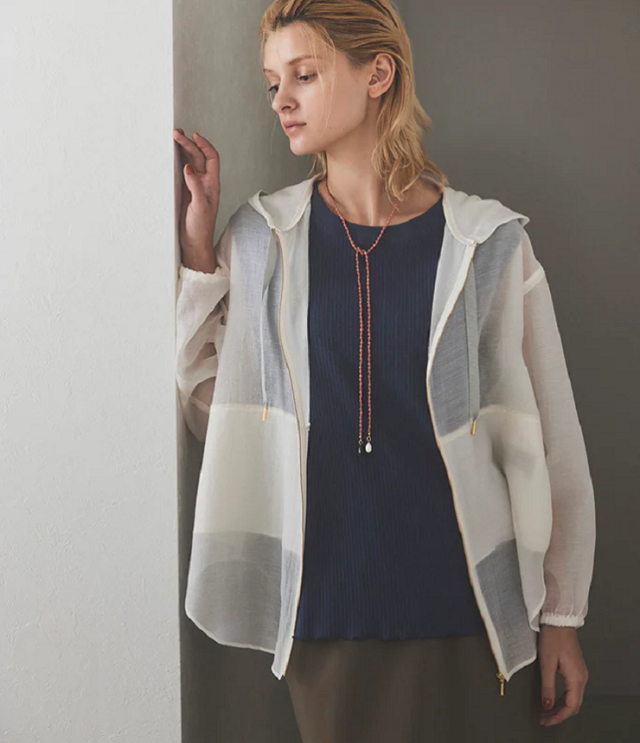 STELLA CIFFON　Fine spun Organza Blouson （アイボリー）ST2-25101