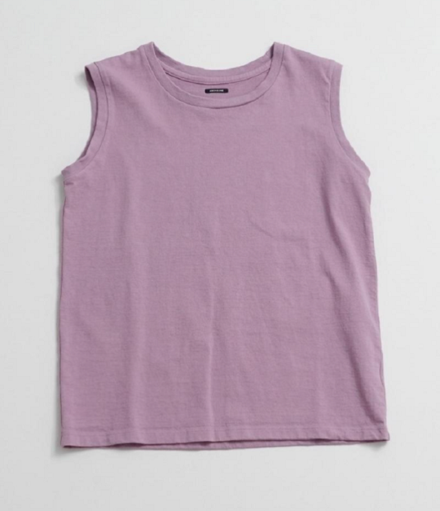 【50%OFF】ARCH&LINE　G/D COTTON TANK TOP　タンクトップ　ラベンダー（145～155センチ）