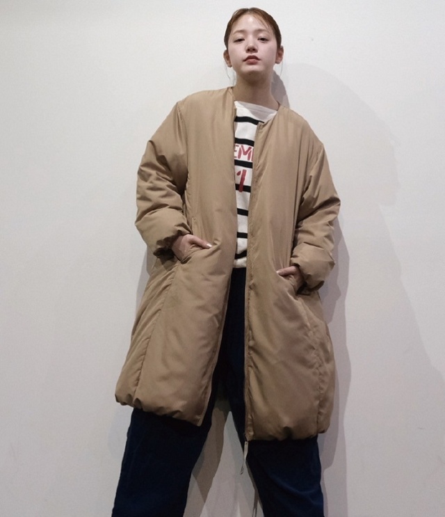 vent blanc　ファイバーダウン コクーンデザイン ベンチコート（ベージュ）VBJ253438