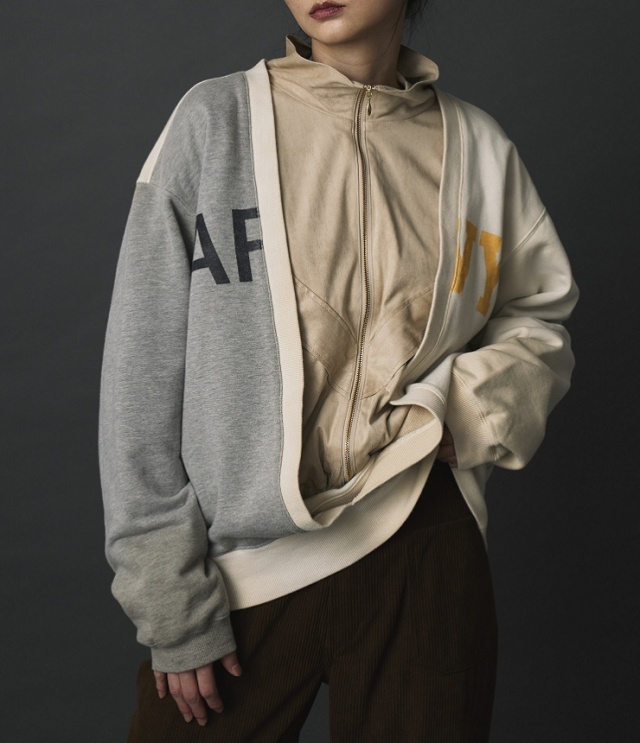 CLOTH ACROSS　CUT OPNE SWEAT カット オープン スウェット（アイボリー） CA26F18