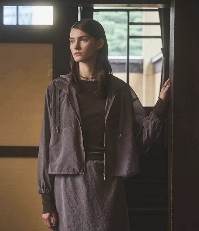 STELLA CIFFON　Rondo organza blouson（チャコール） ST3-27104