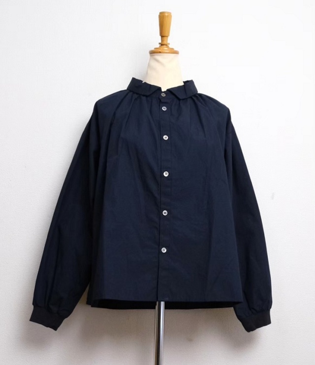 vent blanc　タイプライター 2WAY デザイン ブラウス（ネイビー）VB261462