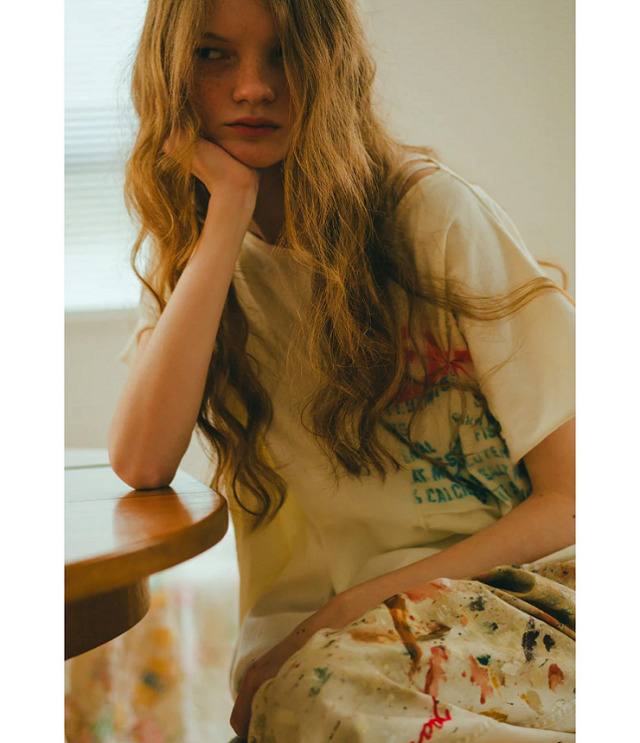 Go To Hollywood　天竺 変形 ワイド TEE　ホワイト（レディース）32620410