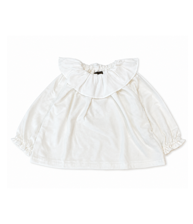 WHIP CREAM 　フリルトップス　オフホワイト（80、90センチ） 352066 #WHIP CREAM_Creme Chantilly