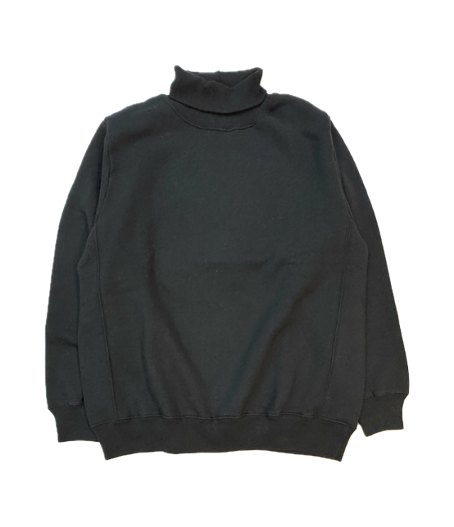 Sabbatum　30/7裏毛 サイドパネル リブタートル プルオーバー（ブラック） SA-36302