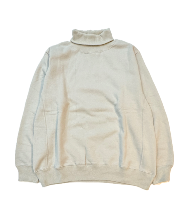 Sabbatum　30/7裏毛 サイドパネル リブタートル プルオーバー（ベージュ） SA-36302