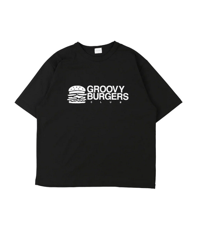 GROOVY COLORS　PTT天竺 GROOVY BURGERS 半袖Tシャツ　ブラック（メンズ） 42620414  #165センチ以上