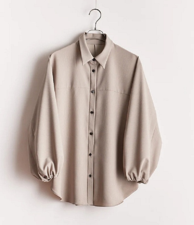 STELLA CIFFON　Worsfil Twill Blouse（グレージュ） ST3-26403