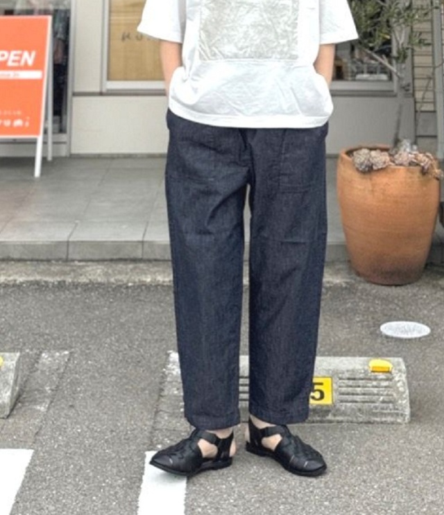 prit　6oz反応染めデニム スロウパンツ（ネイビー） P72605