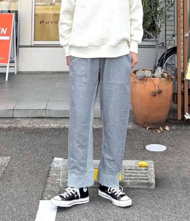 vent blanc　ジョグデニム コンビネーション イージーパンツ（グレー）VBP253433