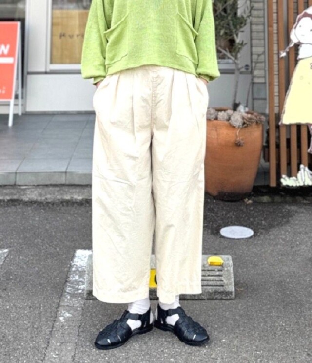 【30%OFF】ESTROISLOSE　マイウエザークロス パンツ（アイボリー） EB24409