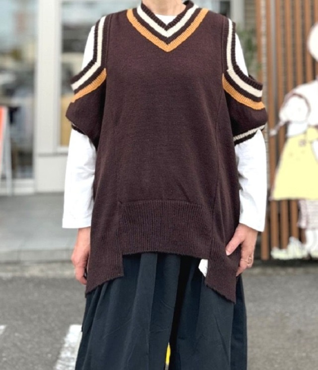 【40%OFF】Go To Hollywood　リメイク ニット プルオーバー　ブラウン（レディース）