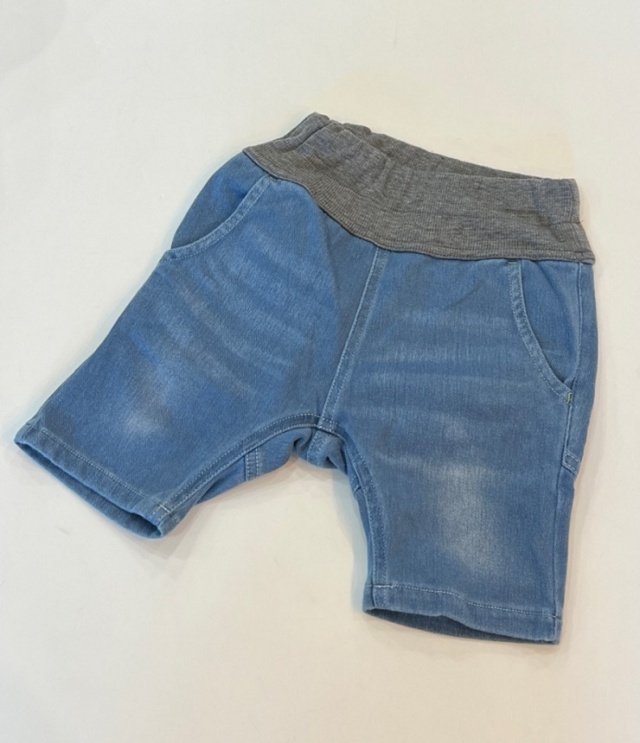 【40%OFF】OFFICIAL TEAM　カットデニム サルエル ハーフパンツ　ブルー（130センチ） #OFFICIAL TEAM_NEWO