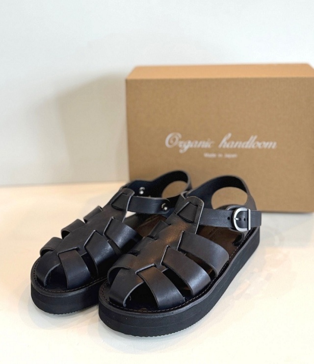 Organic handloom オーガニックハンドルーム GURKHA PLATFORM グルカプラットフォーム BLACK ブラック オイルレザー(23~25センチ) OH023009