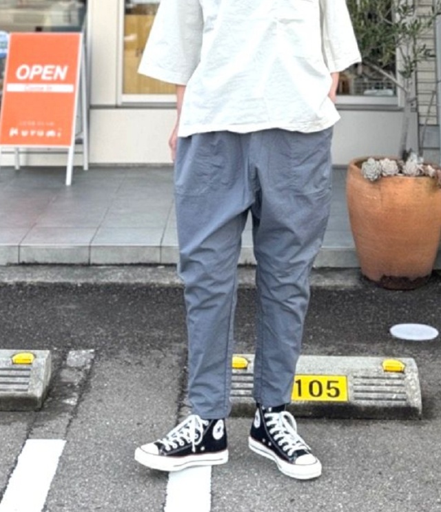 prit　スウェットライク ストレッチ ツイルパンツ（チャコール） P91634